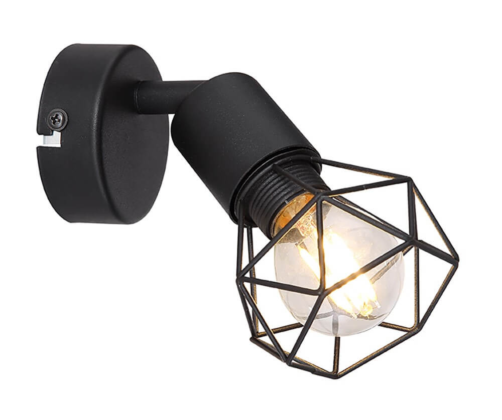 Globo Design wandlamp Xara I zwart - 54802S-1