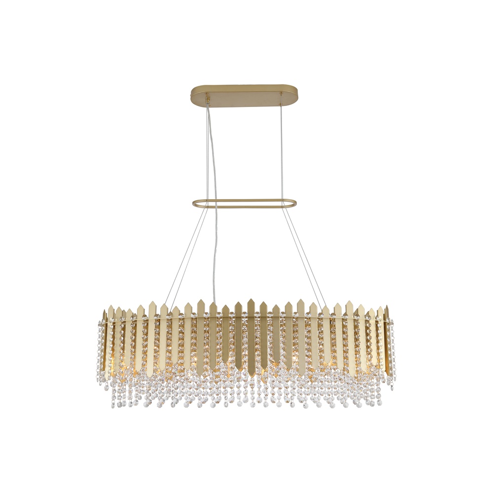 Searchlight HanglampSpear goud ovaal - 44711-8GO