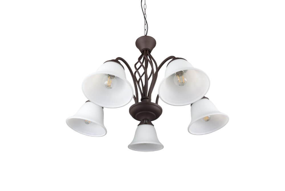Trio KroonluchterRustica 60cm 5-lichts roestbruin - 101000524