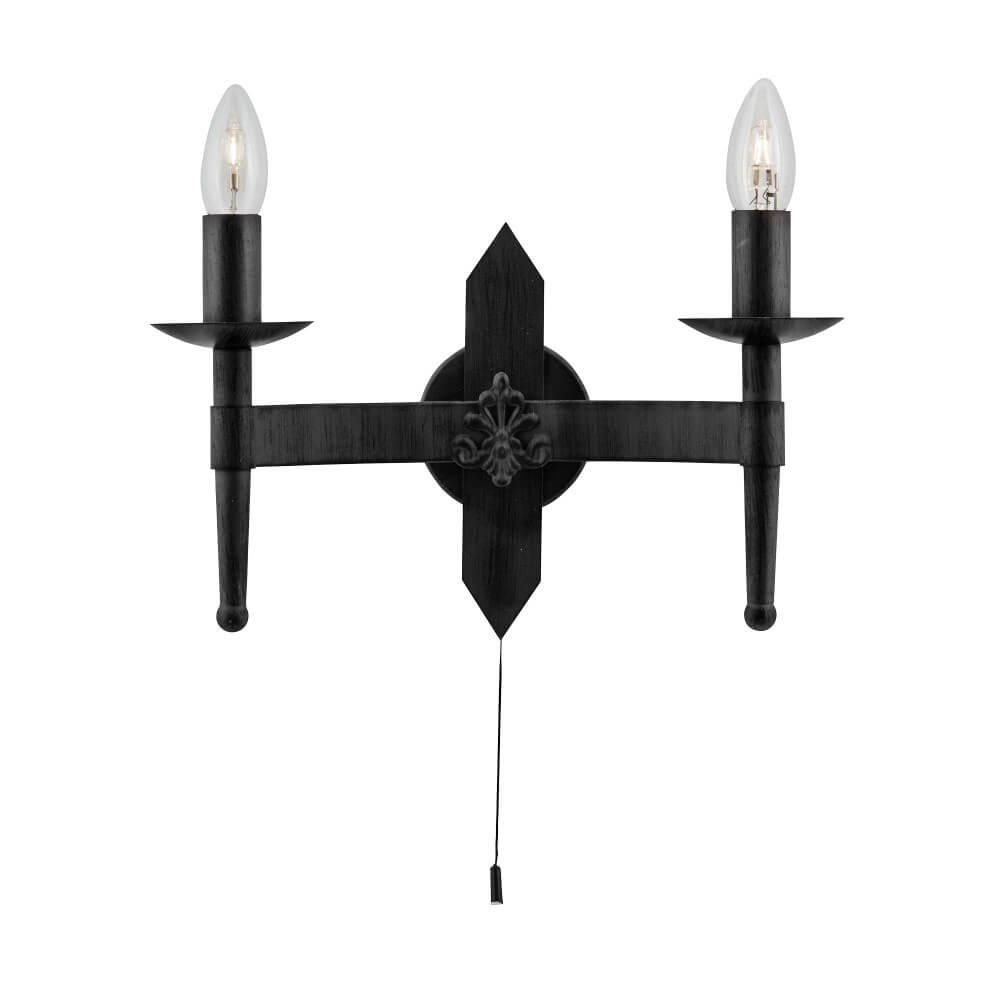Searchlight Kasteel wandlampje Cartwheel II - 2422-2BK