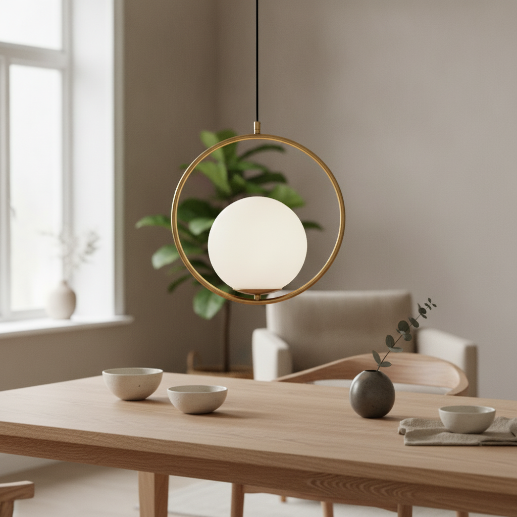 Lyora Design hanglamp Obitar enkel rond goud - 110662