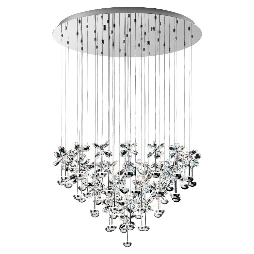 Stars of Light Design hanglampPianopoli 43-lichts 78cm grijs - 93661