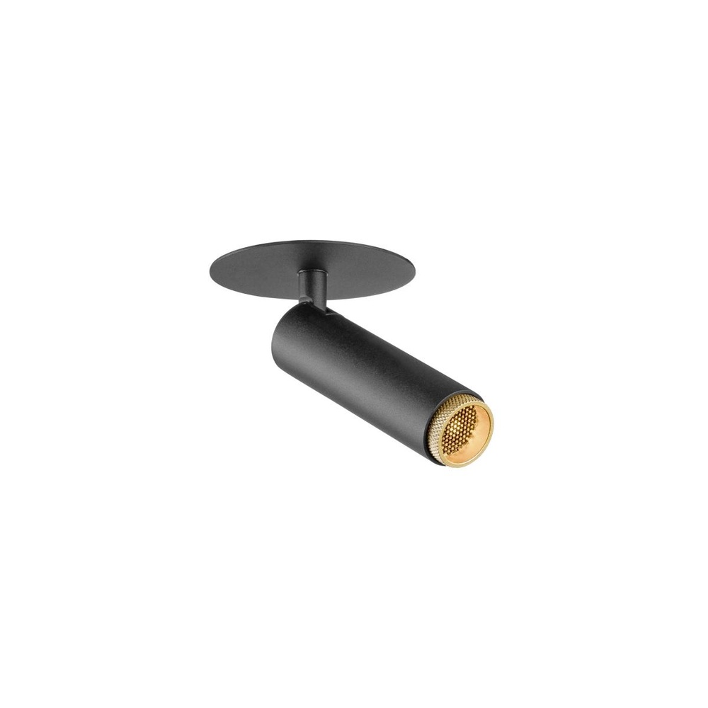 SLV InbouwspotGrip! S zwart met goud 2700K - 1009054