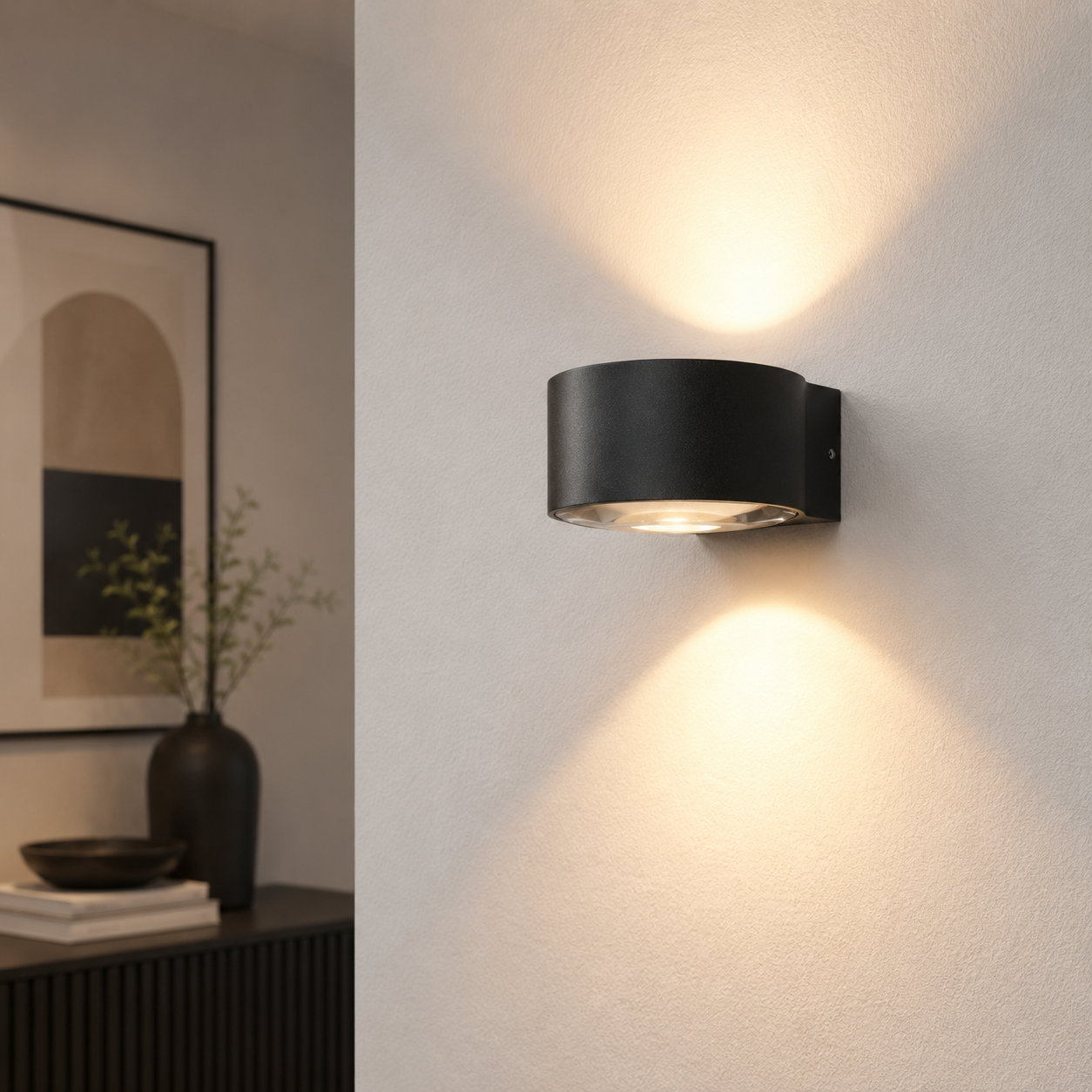 Artdelight Design wandamp Hudson zwart - WL HUDSON ZW