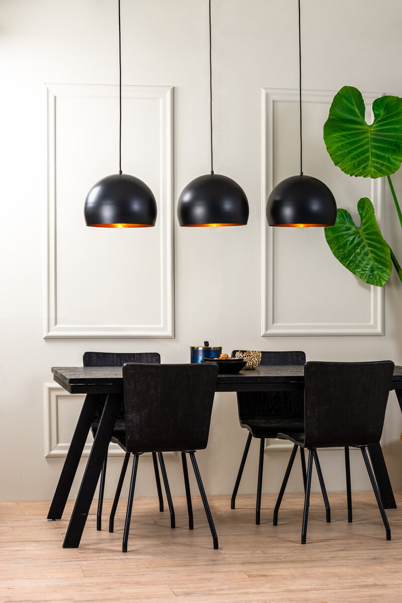 Light & Living 3-lichts hanglamp Jaicey zwart - 2908812