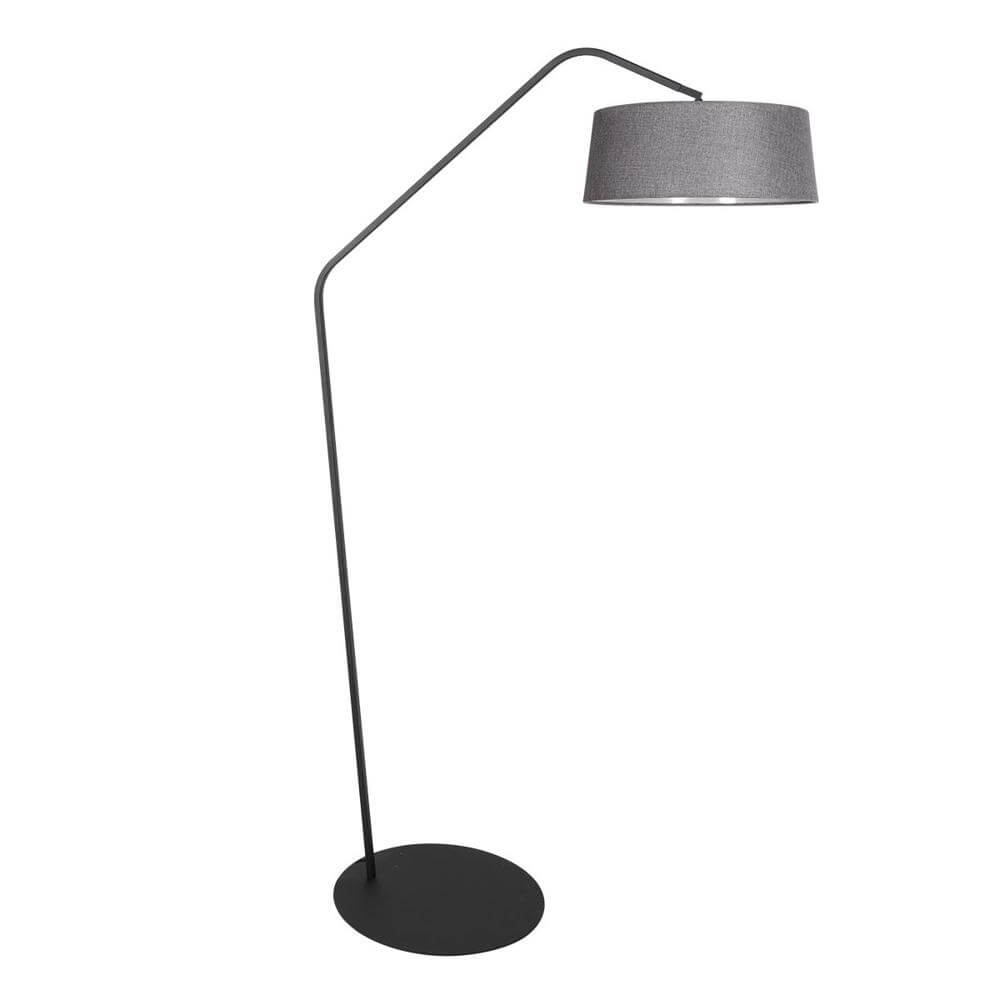 Steinhauer VloerlampZig-Zag zwart met grijze kap Ø 48cm - 4254ZW