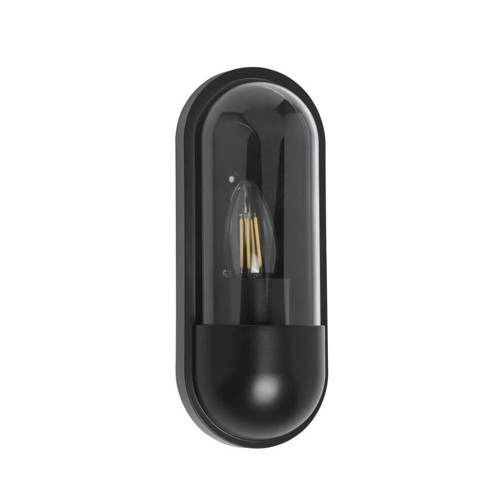 Searchlight Strakke buitenlampCapsule zwart - 61123BK afbeelding
