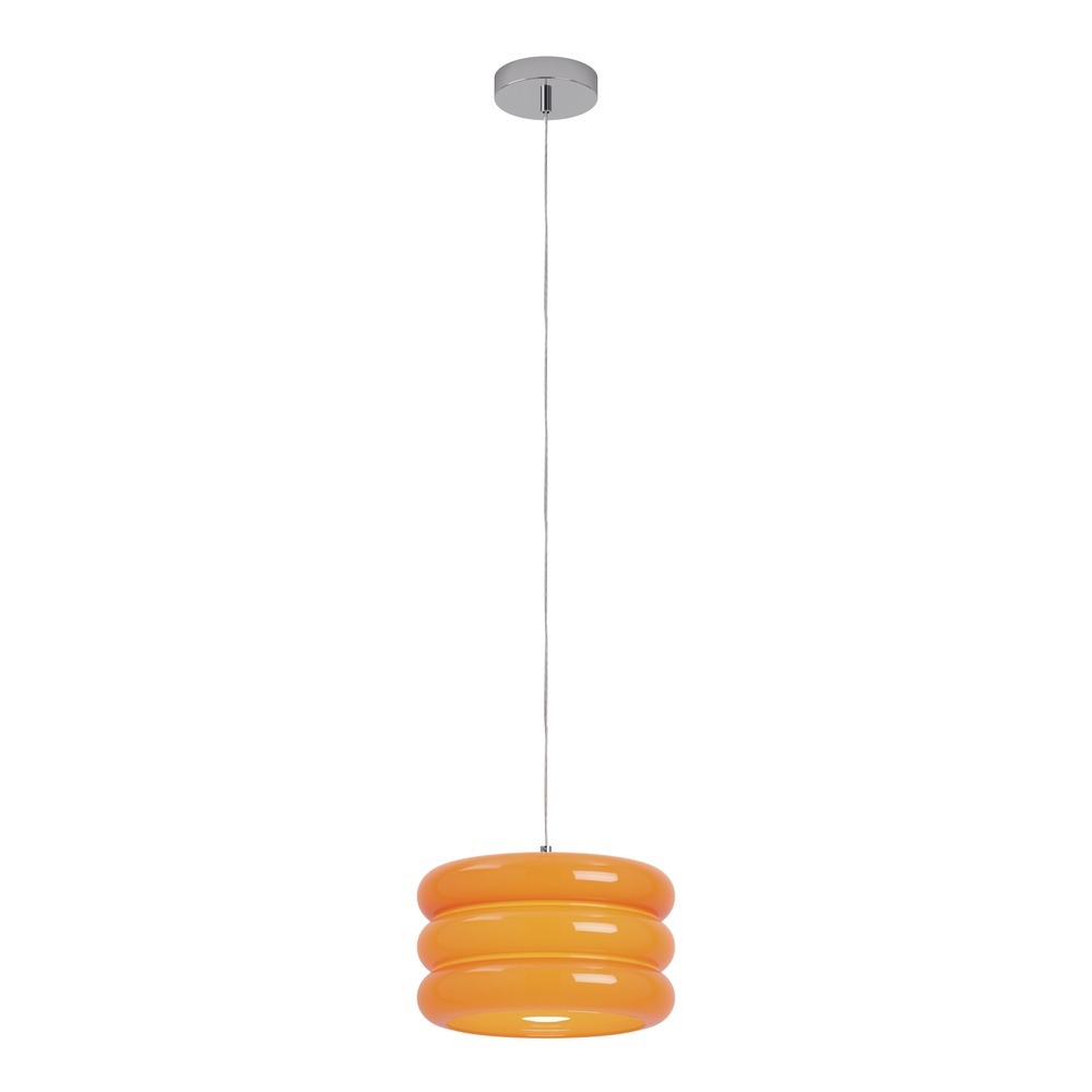 Design hanglamp Tortora chroom met oranje Ø 30cm Eglo 9008606405589