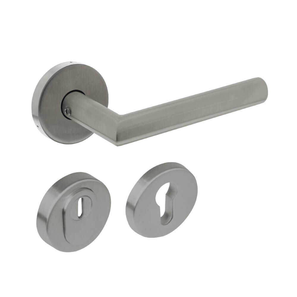 Intersteel Achterdeurbeslagset rondBackura RVS kerntrekbeveiliging - 0035.405715