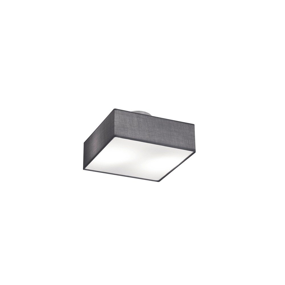 Trio Grijze vierkante plafondlamp Embassy 30cm grijs - 603800287