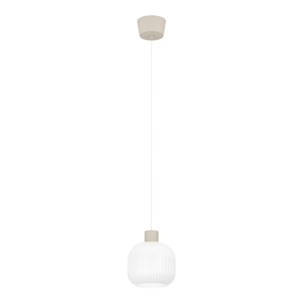 Design hanglamp Dasmina zand bruin met wit Ø 20cm Eglo 9008606406265