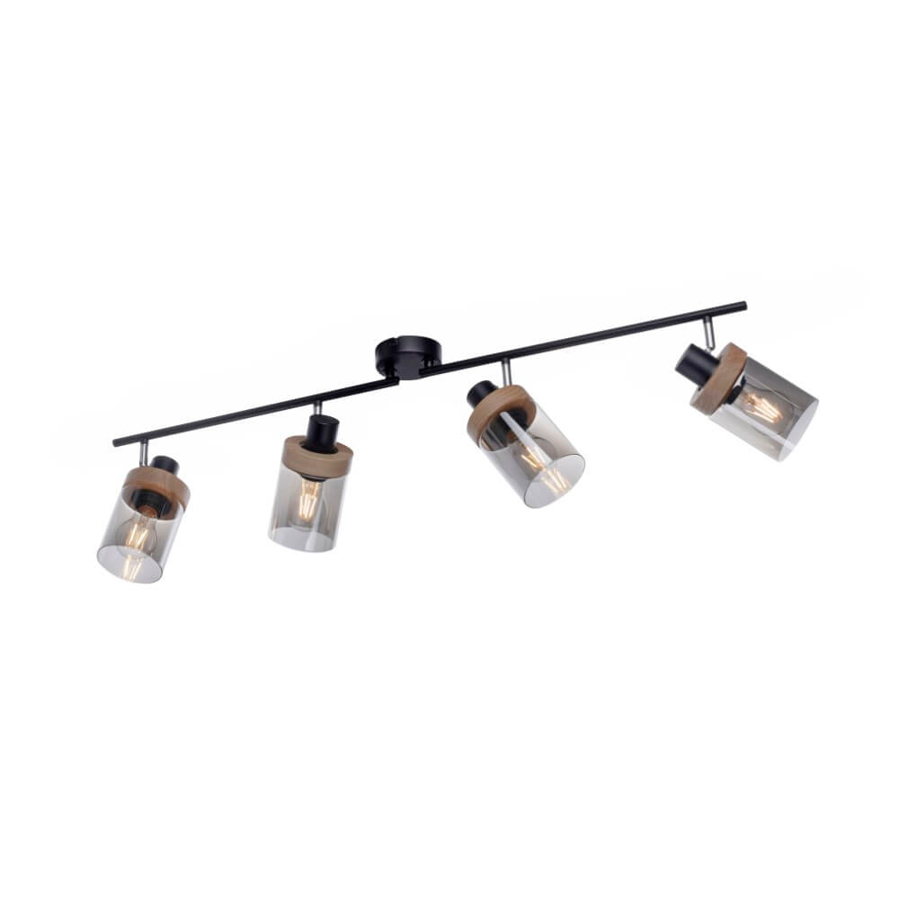 Just Light PlafondlampPasqual 4-lichts zwart - 11313-18
