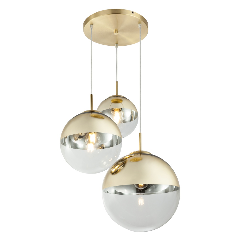 Globo 3-lichts hanglamp Varus goud - 15855-3