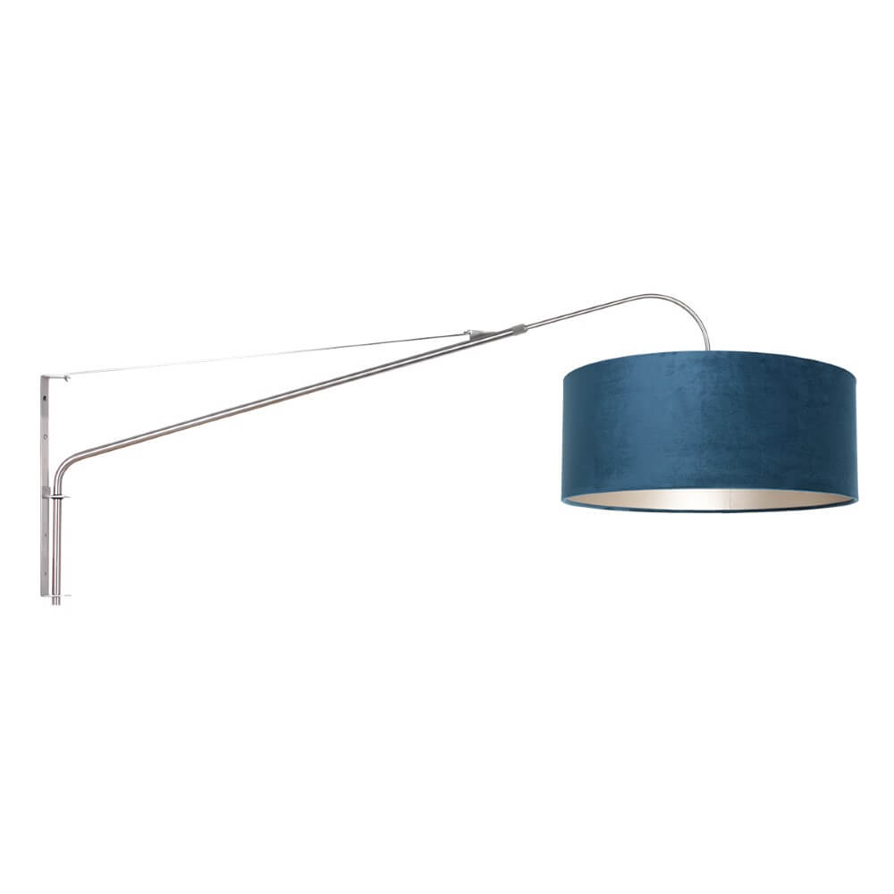 Steinhauer Verstelbare muurlampElegant Classy RVS met blauw - 8243ST