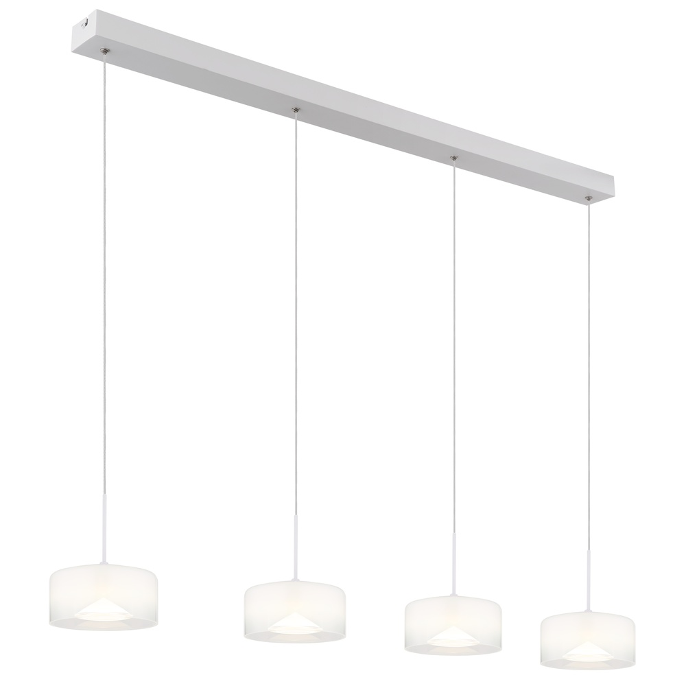 Globo Design hanglampBelinda 4-lichts wit - 16024-4W