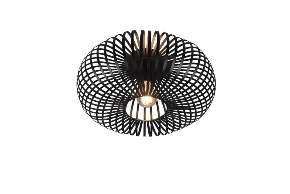 Trio Zwarte plafondlampJohann Ø 40cm - 606900132