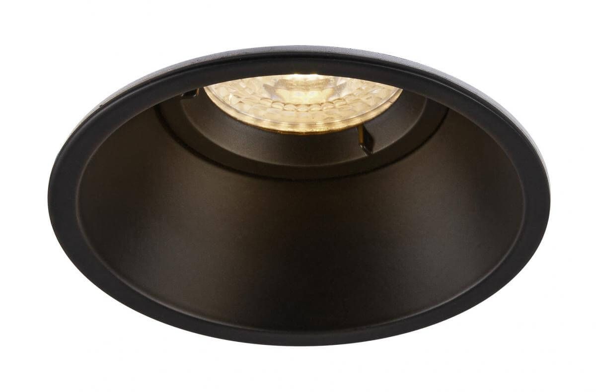 SLV Inbouwspot Horn 10,3 cm zwart - 113160