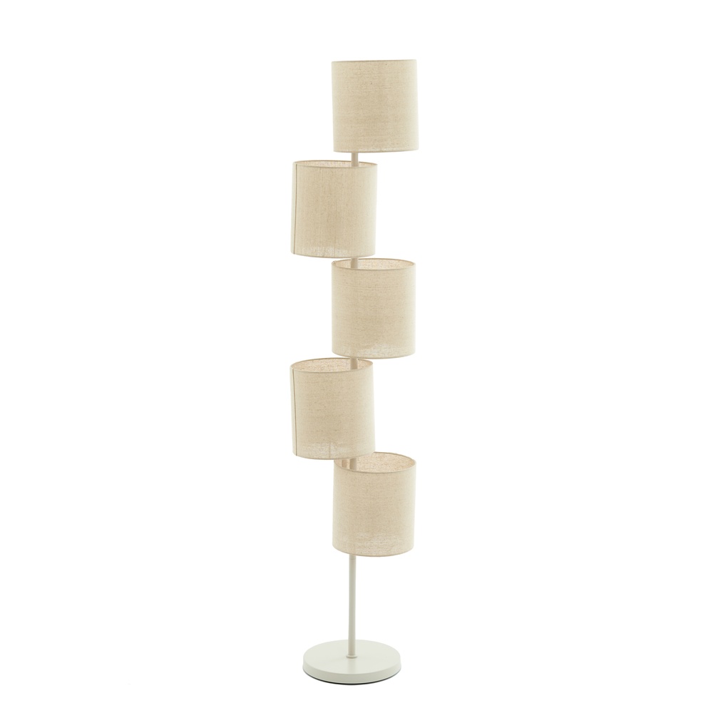 Light & Living VloerlampBenigno met 5 zand kappen - 1892082