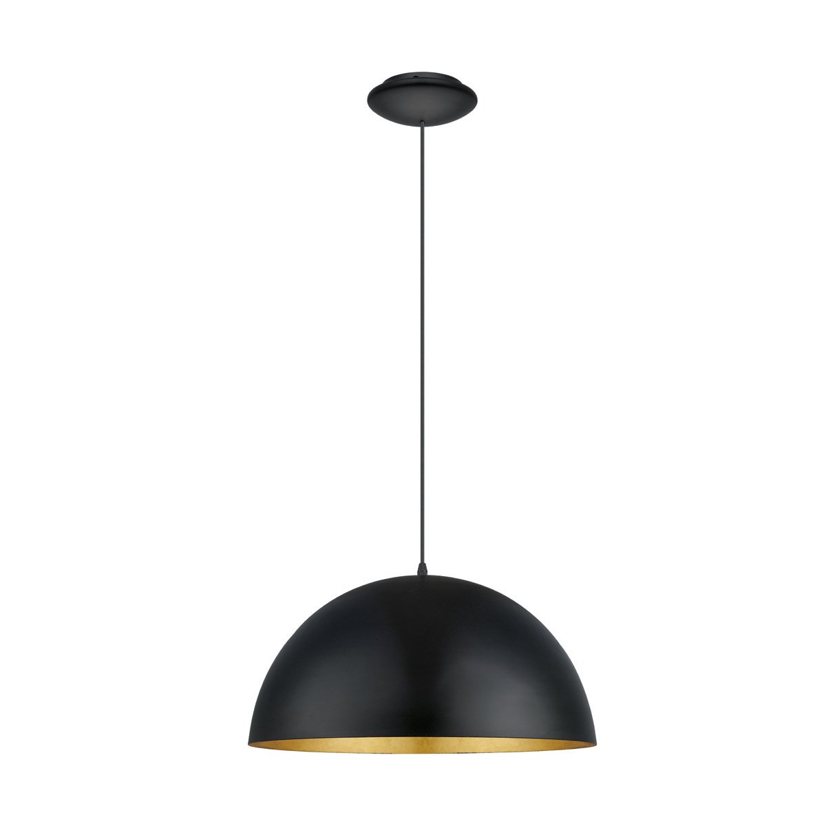 Eglo Hanglamp Gaetano 1 53cm zwart - goud - 94936