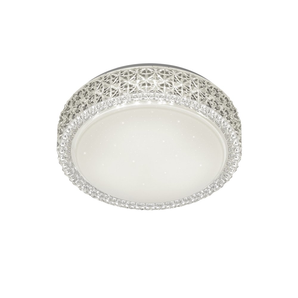Trio Kristal plafonnièrePegasus met sterren effect wit - R62421100