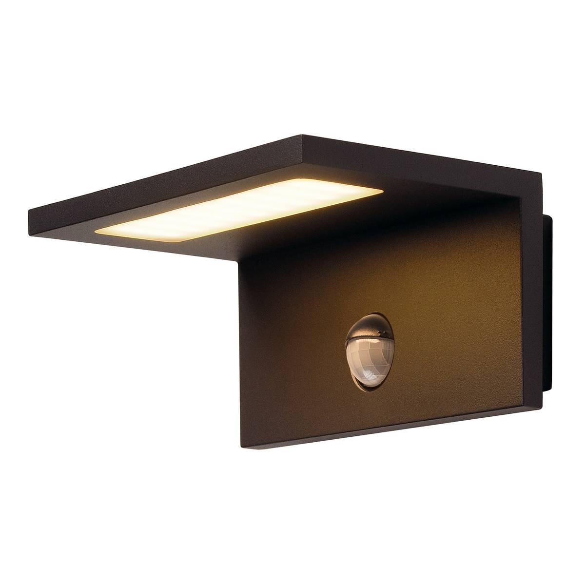 SLV WandlampLed Sensor met bewegingssensor zwart - 1001969