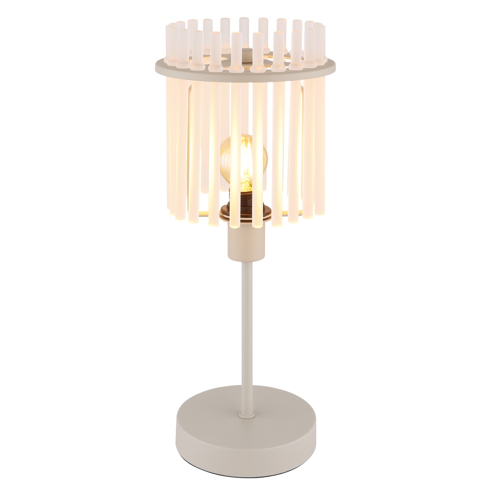 Globo Tafellamp Gorley zand bruin met glas - 15698TB