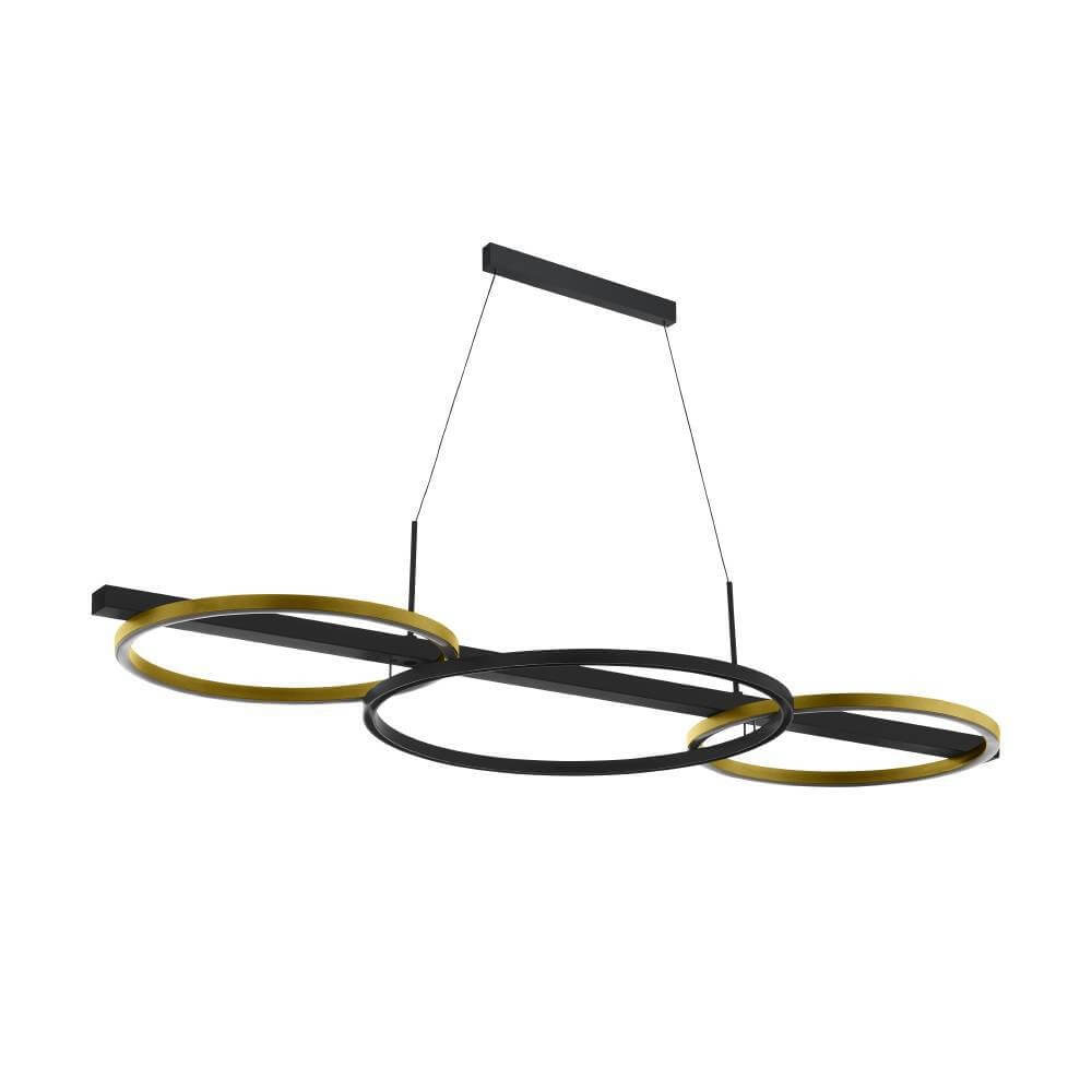 Stars of Light Hanglamp met ringenLanacera zwart met goud - 390087