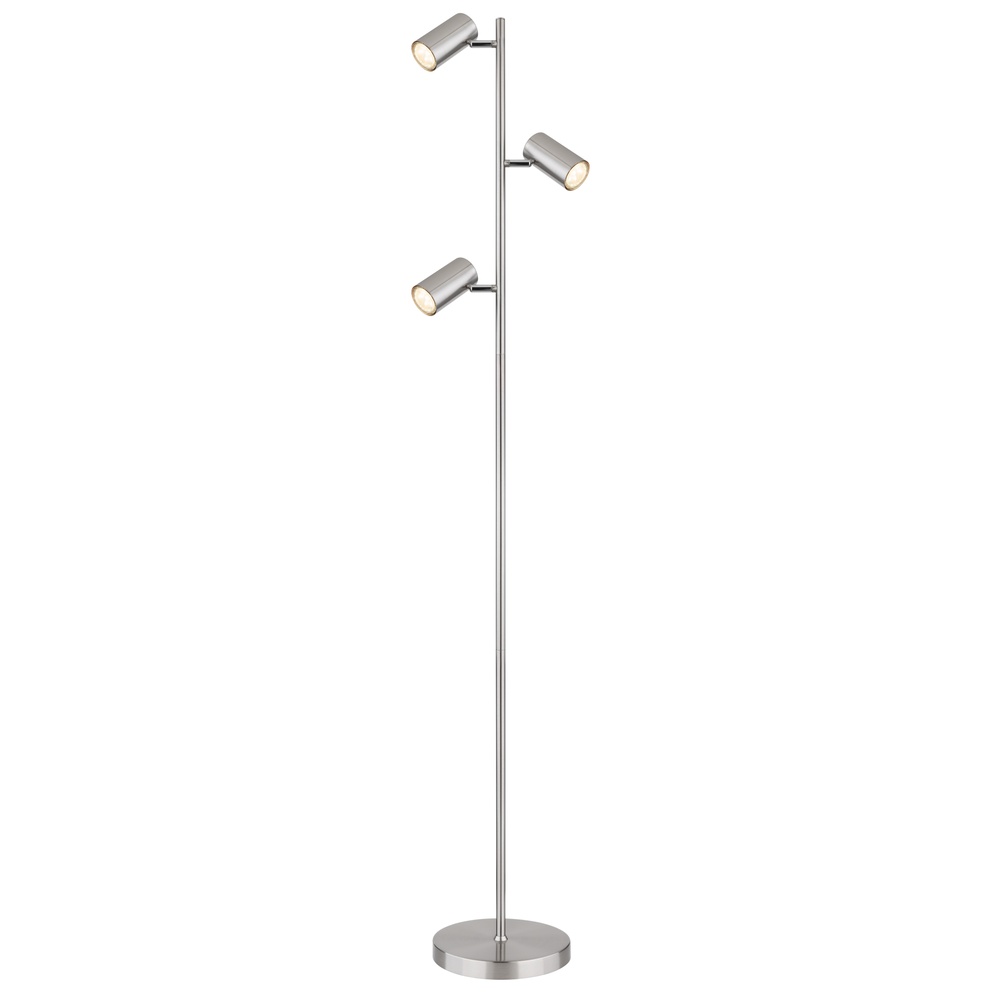 Globo Vloerlamp 3-lichtsRobby nikkel - 57910S
