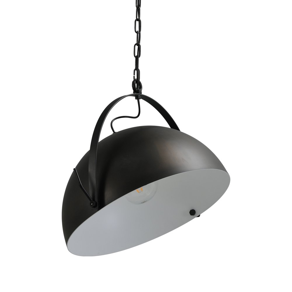 Masterlight Landelijke hanglamp Larino 50 retro zwart met wit - 2197-30-06-B-K