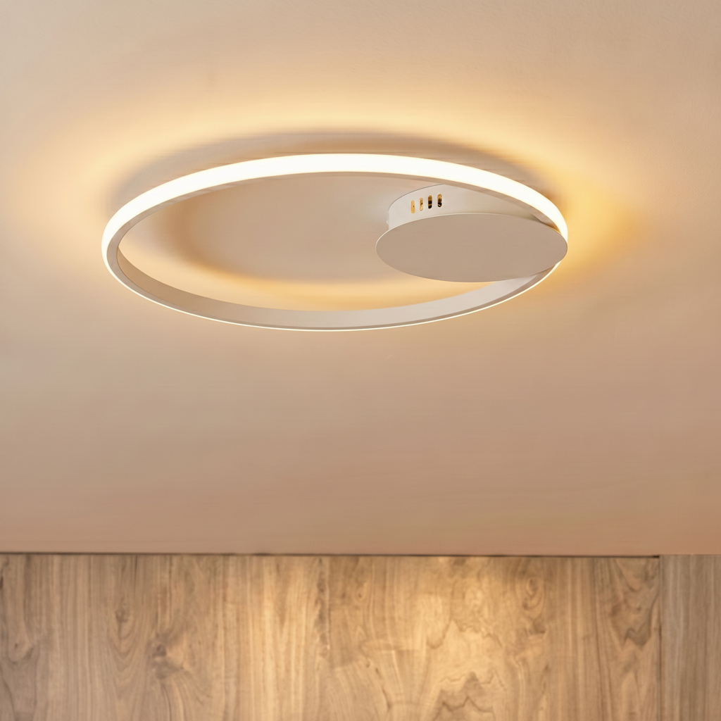 Lyora Ronde plafondlampFuline wit Ø 50cm - 110528