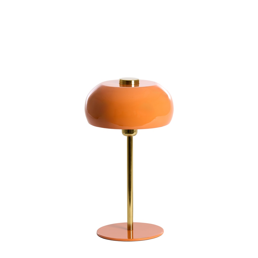 Light & Living Tafellamp Surin Ø 23cm - glans oranje met goud - 1890190