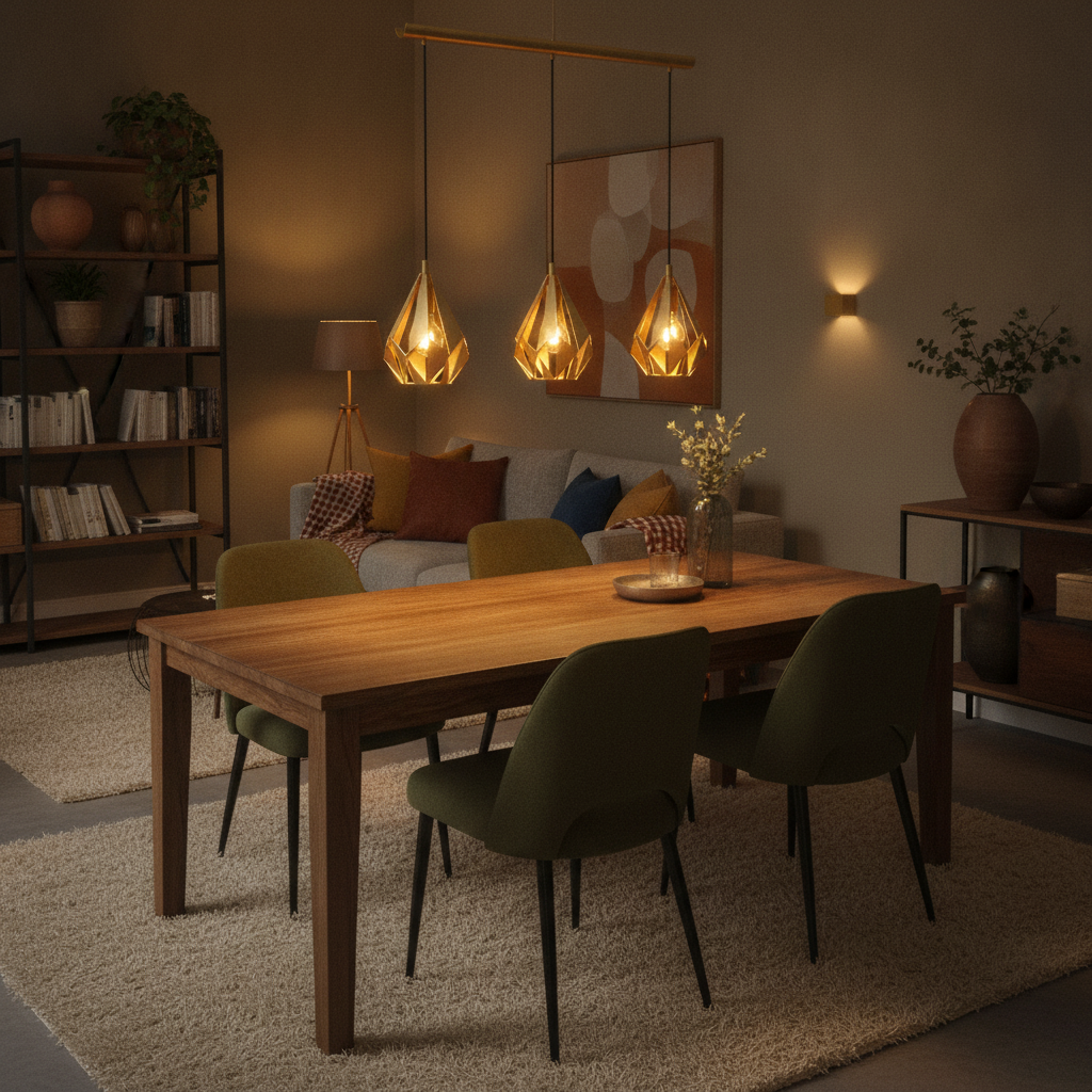 Eglo Gouden Carlton 3-lichts hanglamp - 43909