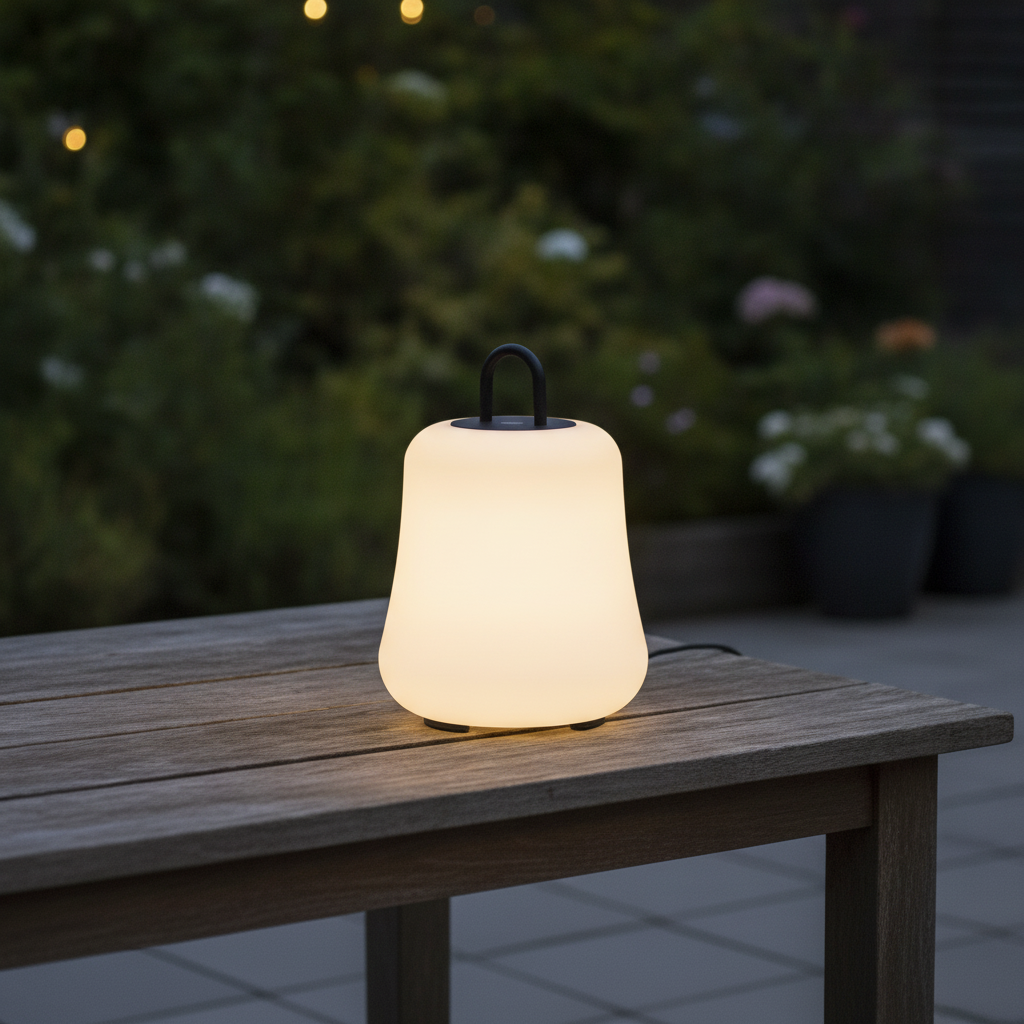 Lyora TafellampJigra oplaadbaar antraciet met wit - 109003