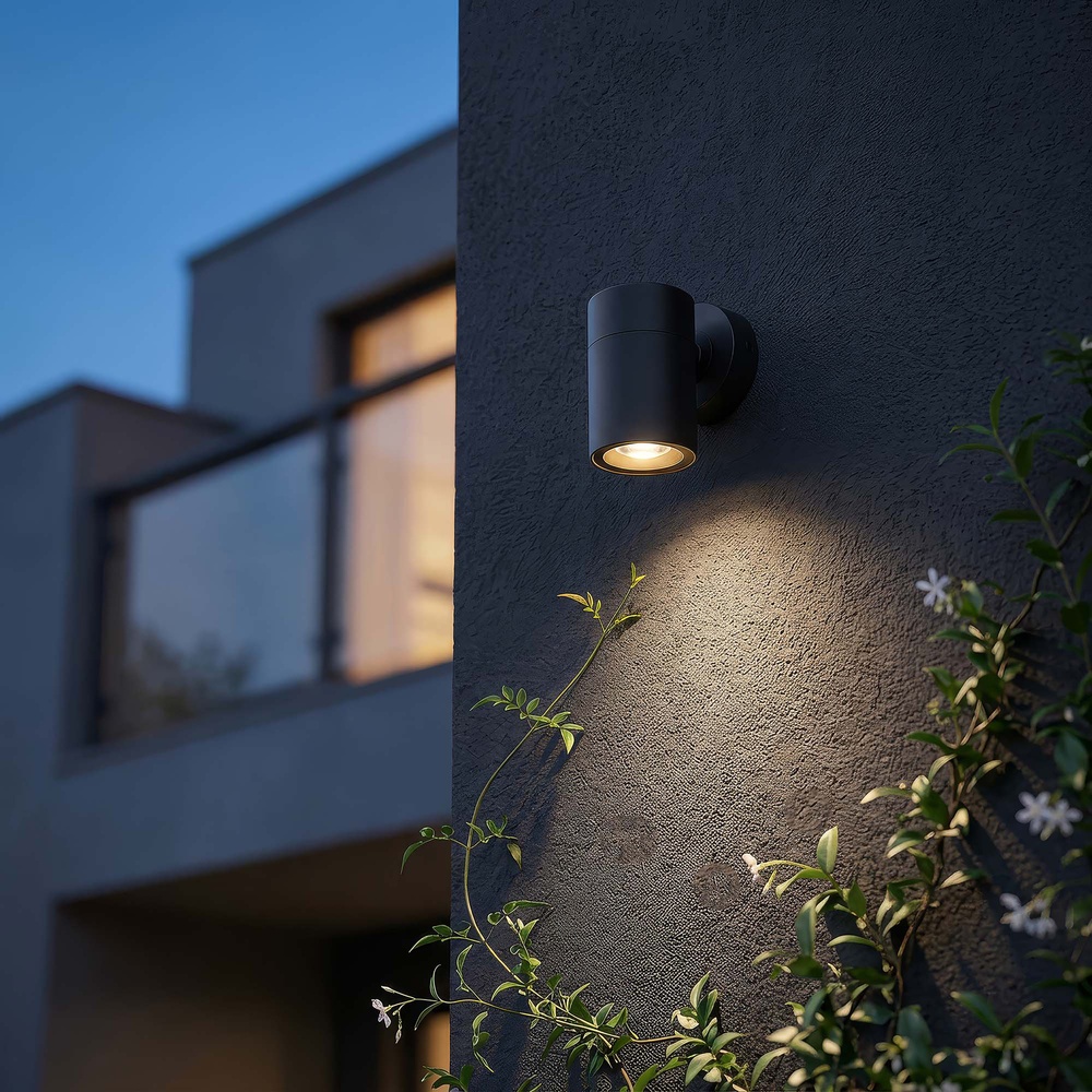 Wandspot Haifa down zwart Searchlight 5,05342E+12