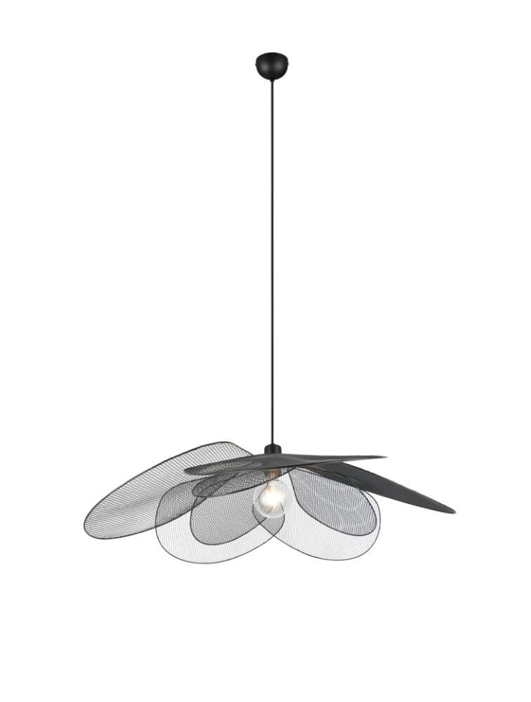 Trio Grote bohemian hanglampFleure Ø 87cm zwart - R36291032