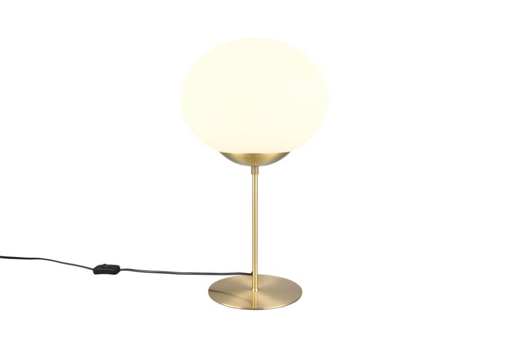 Trio Tafellamp Fomento Ø 30cm - messing met wit glas - 563100108