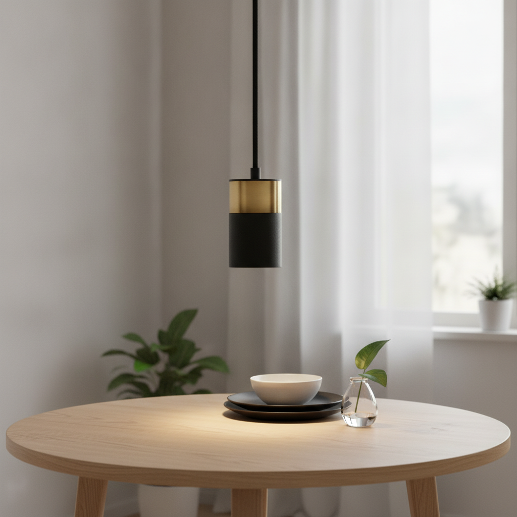 Lyora HanglampPongo S enkel 9,5cm goud met zwart - 110581