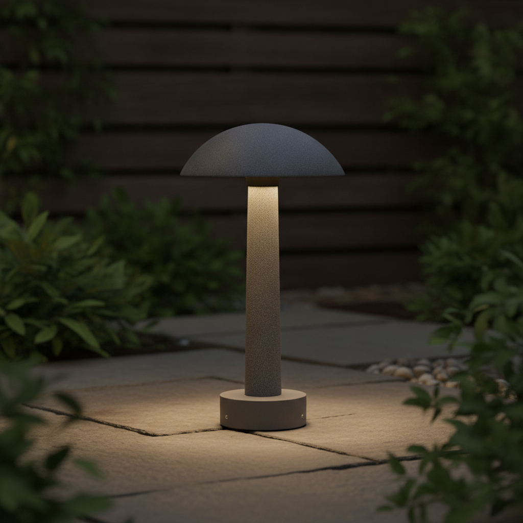 Lyora Ronde tuinlamp Tura betongrijs 35cm - 108626