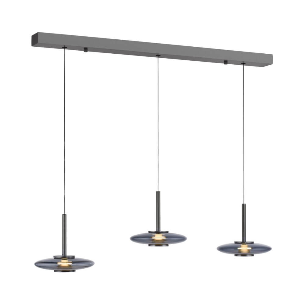 Paul Neuhaus Hanglamp 3-lichts Pure Vitrum design grijs - 2083-15