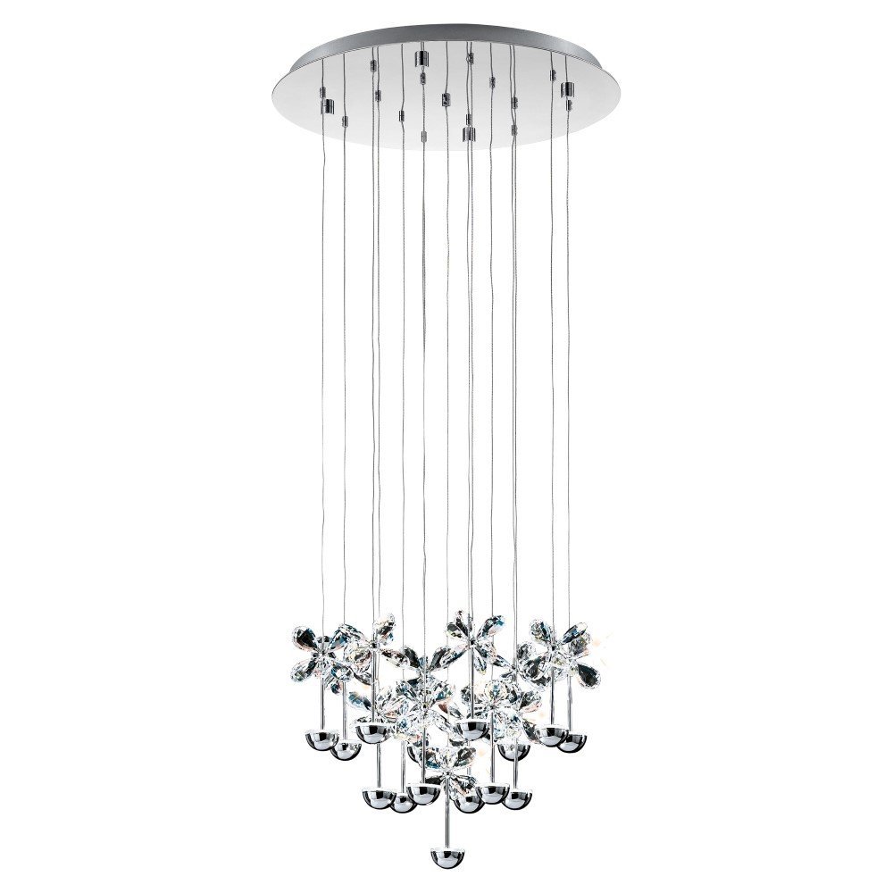 Stars of Light Design hanglamp Pianopoli 15-lichts 50cm grijs - 93662