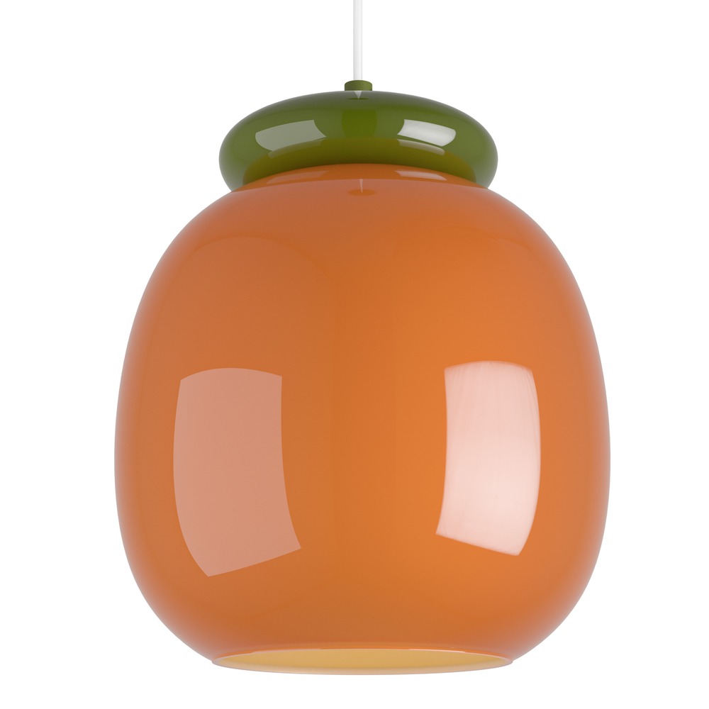 Design hanglamp Berardelli oranje met groen Ø 23cm Eglo 9008606404926