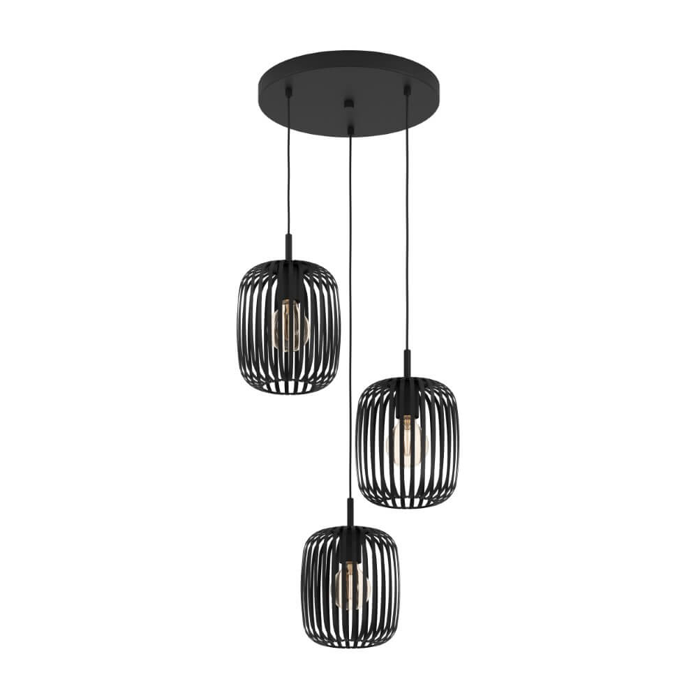 Eglo Zwarte hanglamp Romazzina 3-lichts - 900686