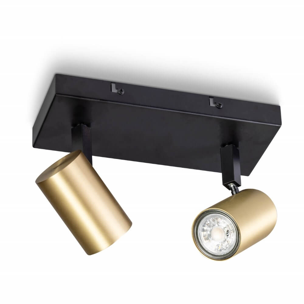 ETH 2-lichts plafondspotThe Common zwart met goud - 05-SP4537-3004 afbeelding