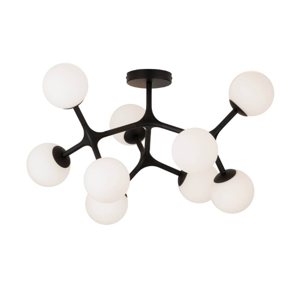 Stars of Light Design plafondlamp Maragall 9-lichts zwart - 39532
