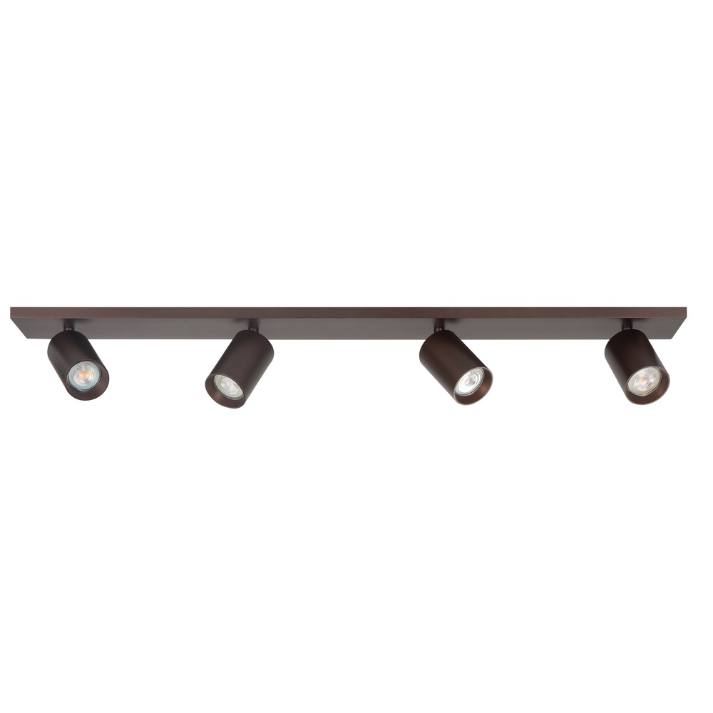 Highlight Opbouwspot Mila 4-lichts recht choco - S7498.04