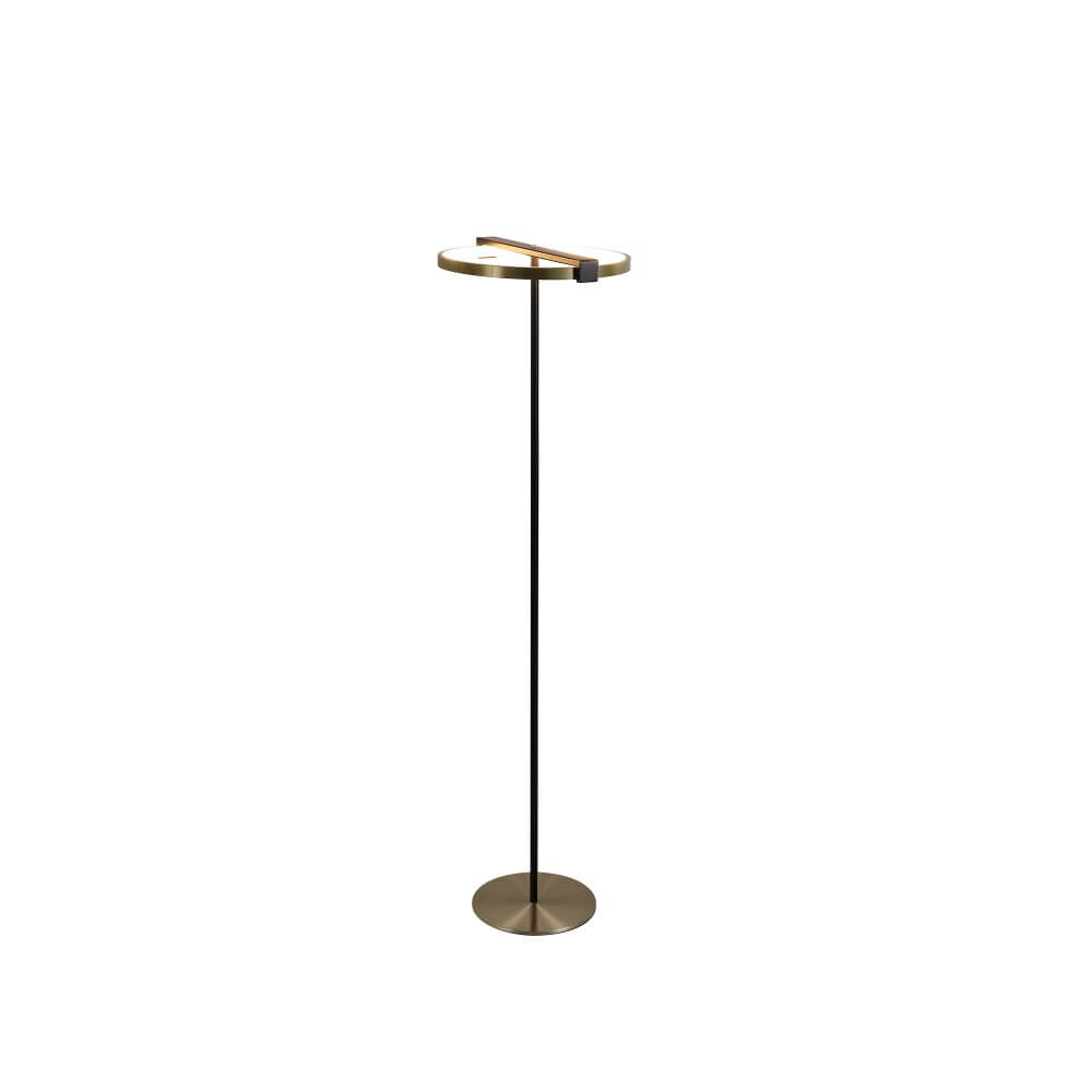 Searchlight Vloerlamp Aerial zwart en goud - EU62332GO