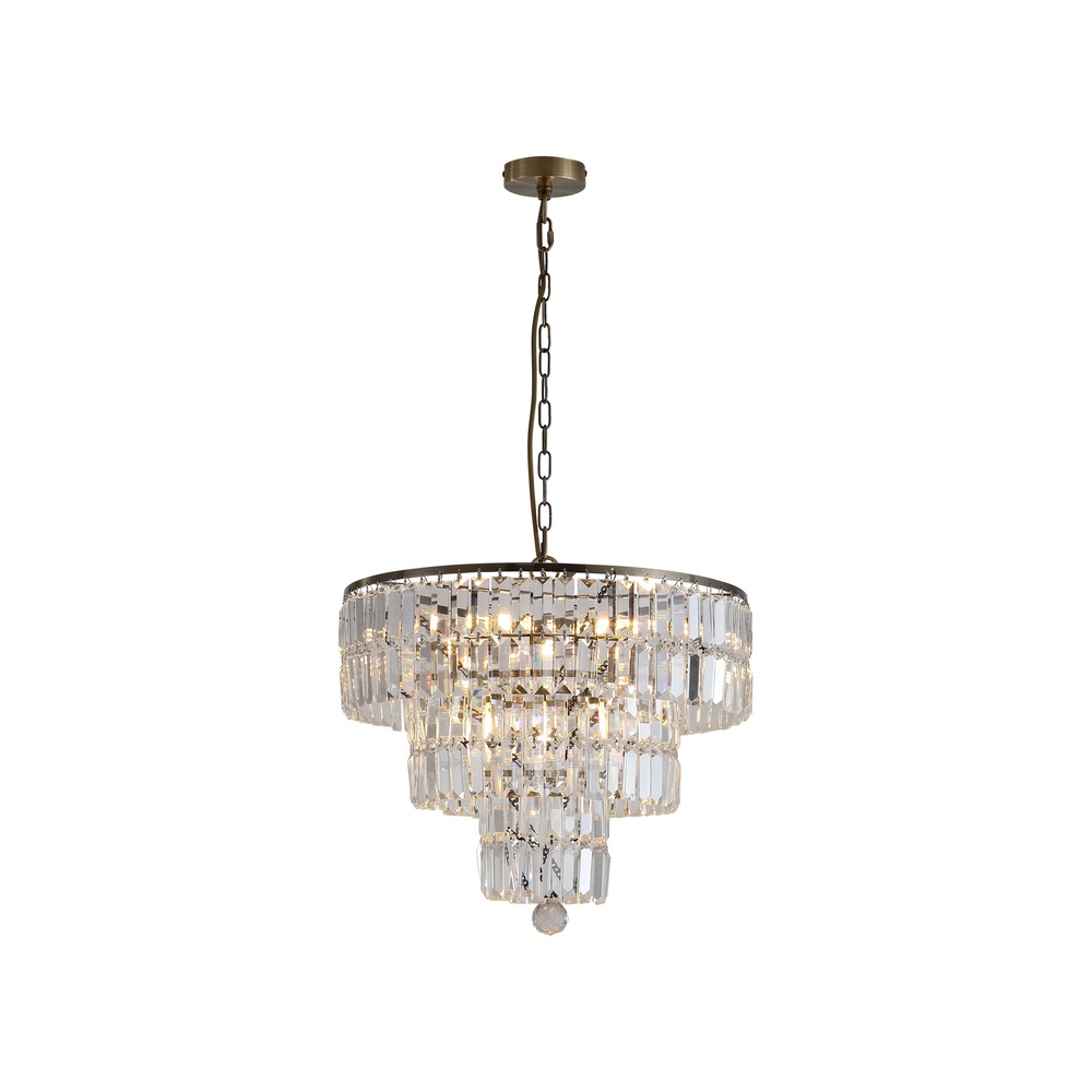 Searchlight Kroonluchter Empire antiek messing Ø 50cm - 1375-5AB