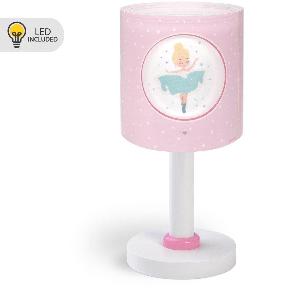 Dalber Tafellampje Princess Dance roze glow in the dark - 60911