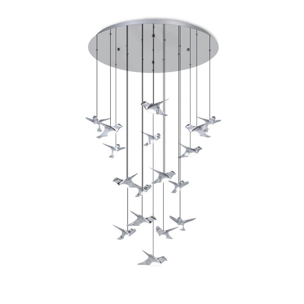 Stars of Light 17-lichts hanglamp Paratebueno 1 chroom rond - 390402