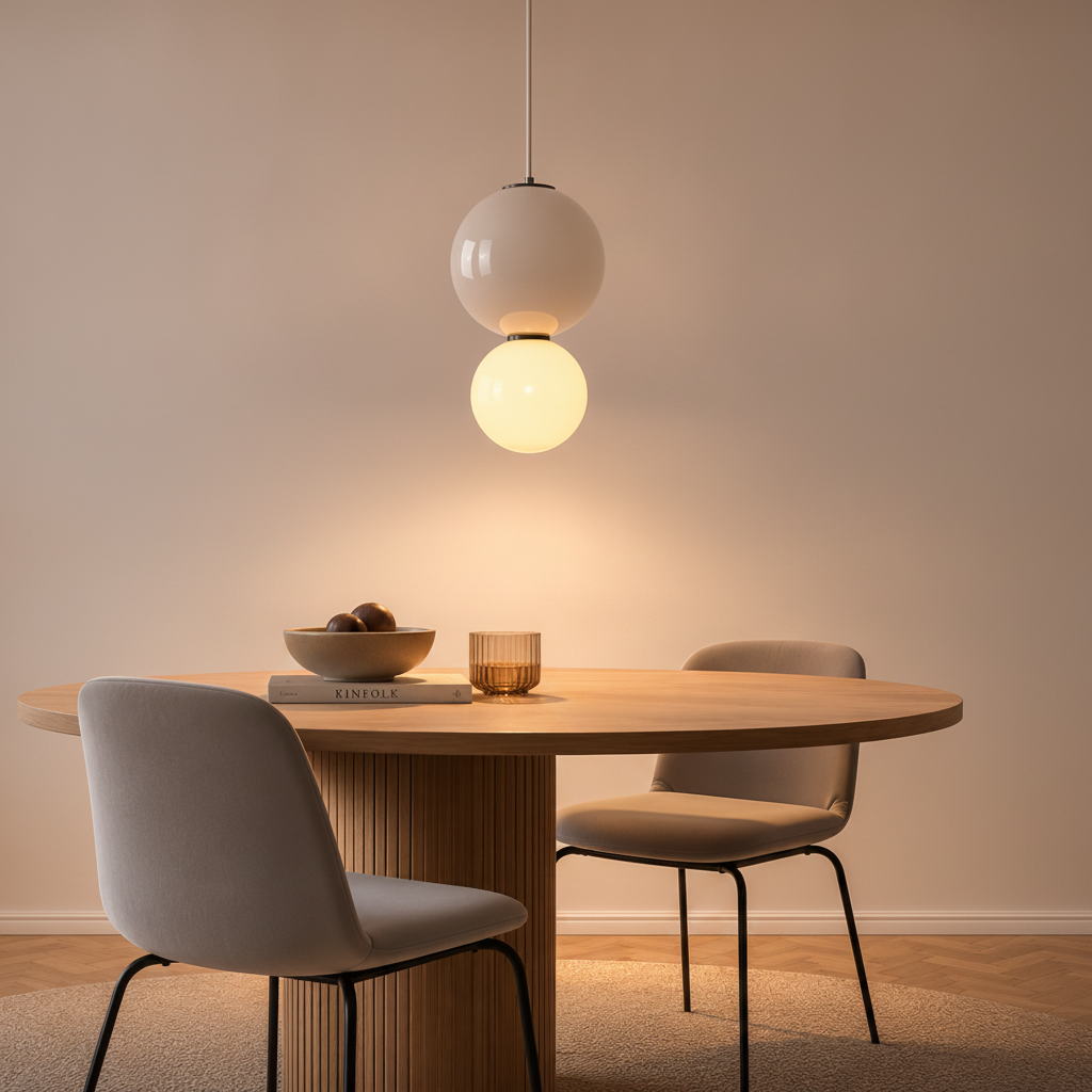 Lyora HanglampNoesis Ø 18cm licht grijs met wit - 9009194